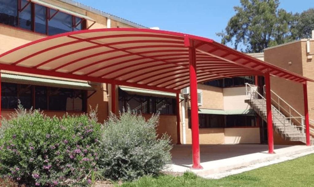 Aesthetic Red Pergola